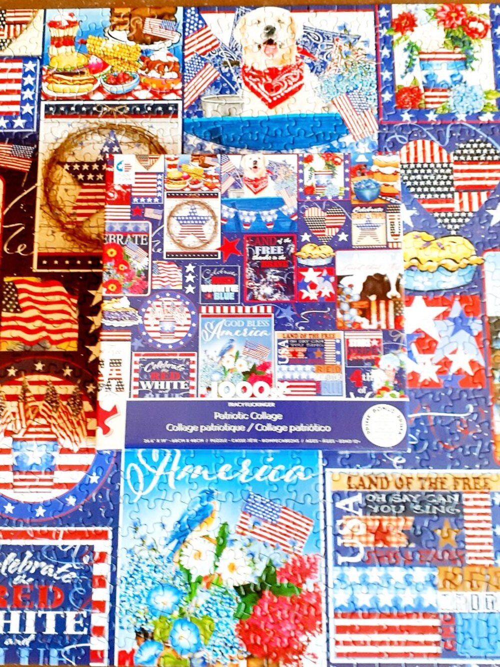 Ceaco Jigsaw Puzzle Patriotic Collage 1000 Pieces USA Complete
